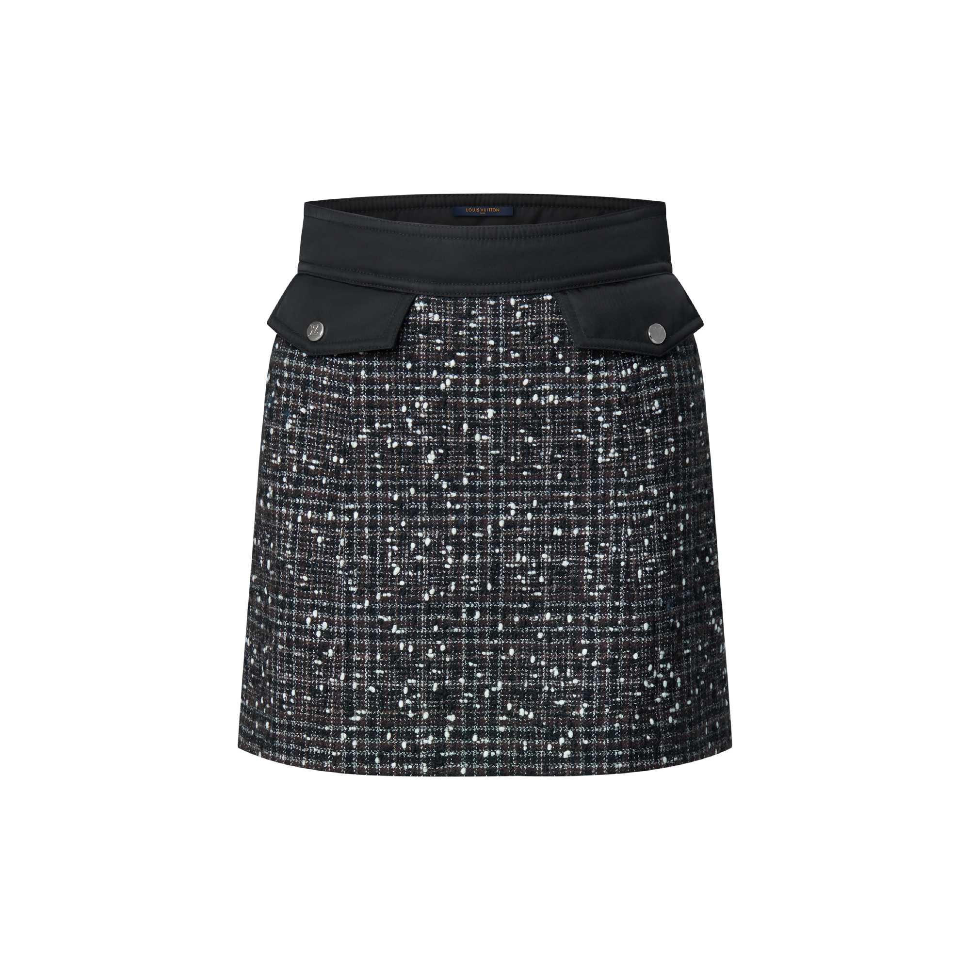 【新品】タグ付♡ LOUIS VUITTONルイヴィトン♡スカート ヴィトン ジャイアントモノグラム ウール Aライン ミニスカート ブラウン